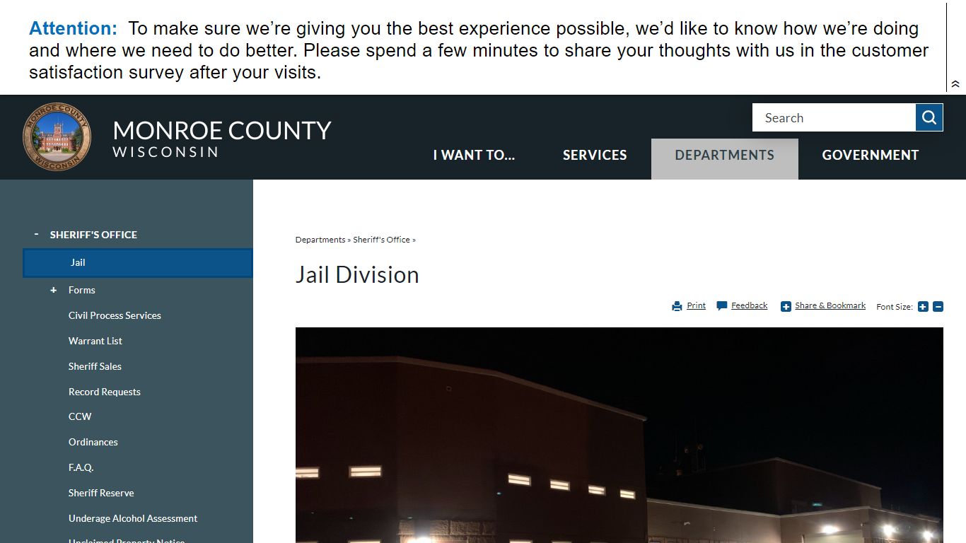 Jail Division | Monroe County, WI